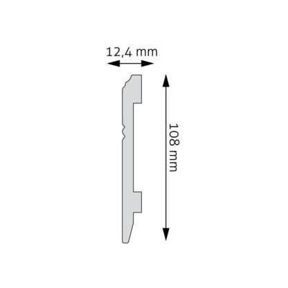 Listwa przypodłogowa biała LPC-18 / 244cm