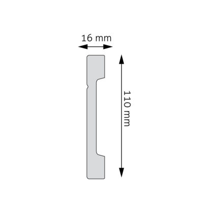 Listwa przypodłogowa biała LPC-20 / 244cm