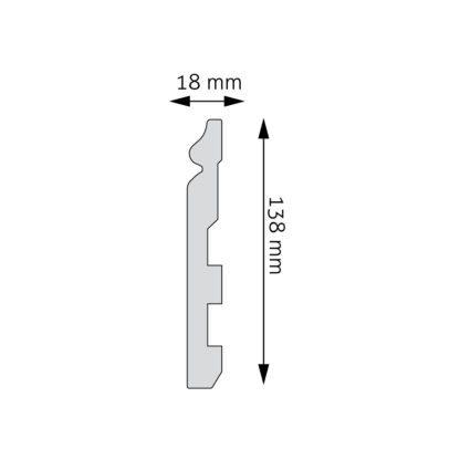 Listwa przypodłogowa biała LPC-24 / 244cm